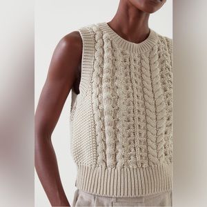 COS CONTRAST-KNIT VEST